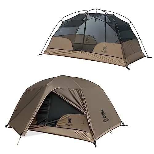 COSMITTO 2 Person Backpacking Tent Shelter,Free Standing Lightweight Waterproof 3 Season Camping Tent