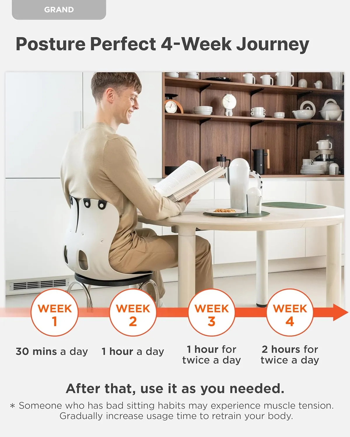 curble GRAND (Extra Wide&Sturdy) 2PACK – Ergonomic Chair Back Support, Lumbar Support for Good Posture Correction and Back Pain Relief, Perfect for Office Chair and Work from Home, Patented(2P Black)