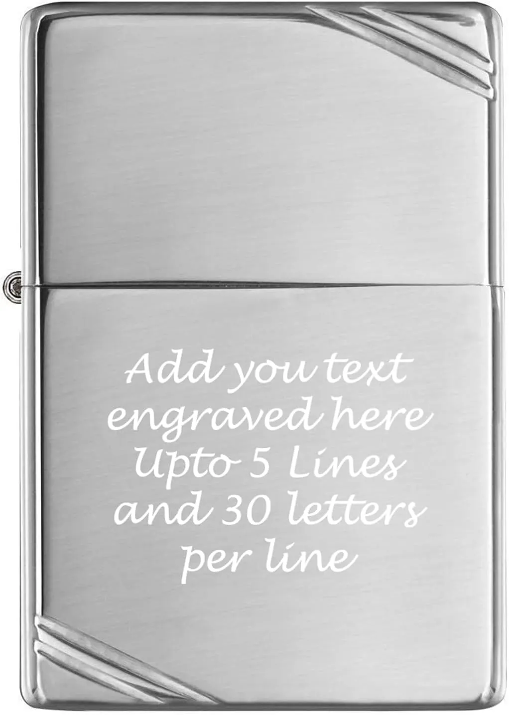 Custome Personalized Brass Vintage with SLASHES ZIPPO Windproof Lighter- Free Engraving (HP Chrome)