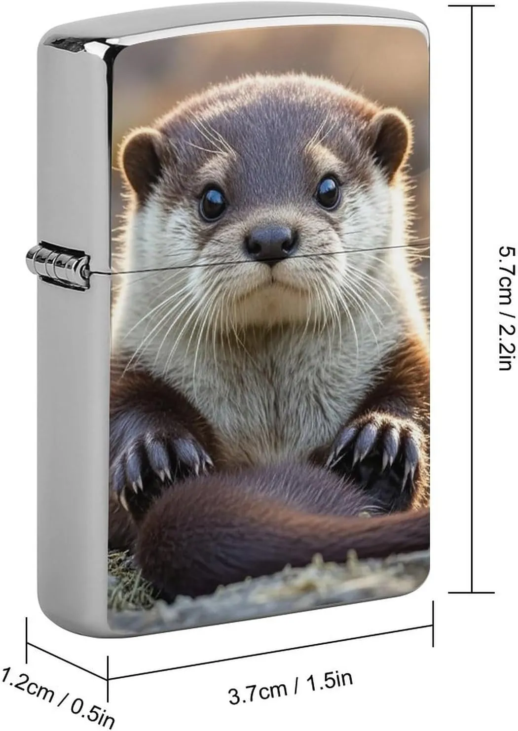 Cute Otter Lighter Case Waterproof Lighter Sleeve Lighters Protective Cover with Graffiti Design