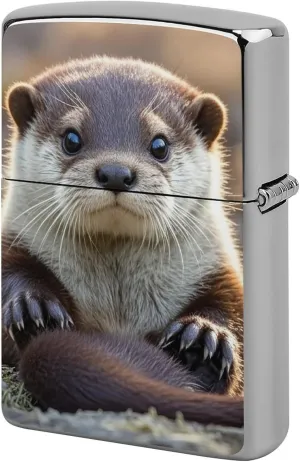 Cute Otter Lighter Case Waterproof Lighter Sleeve Lighters Protective Cover with Graffiti Design