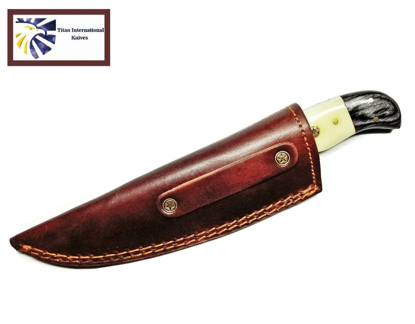 Damascus Steel Hunting Knife-Titan Int.