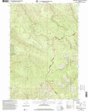 Deardorff Mountain OR topo map, 1:24000 Scale, 7.5 X 7.5 Minute, Historical, 1998, Updated 2000, 26.8 x 21.5 in