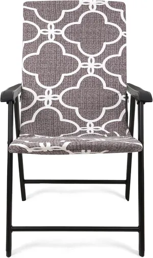 Deisy Dee Patio Dining Chair Covers, Outdoor Steel Sling Folding Chair Covers, Garden Metal Chair Covers (1, G)