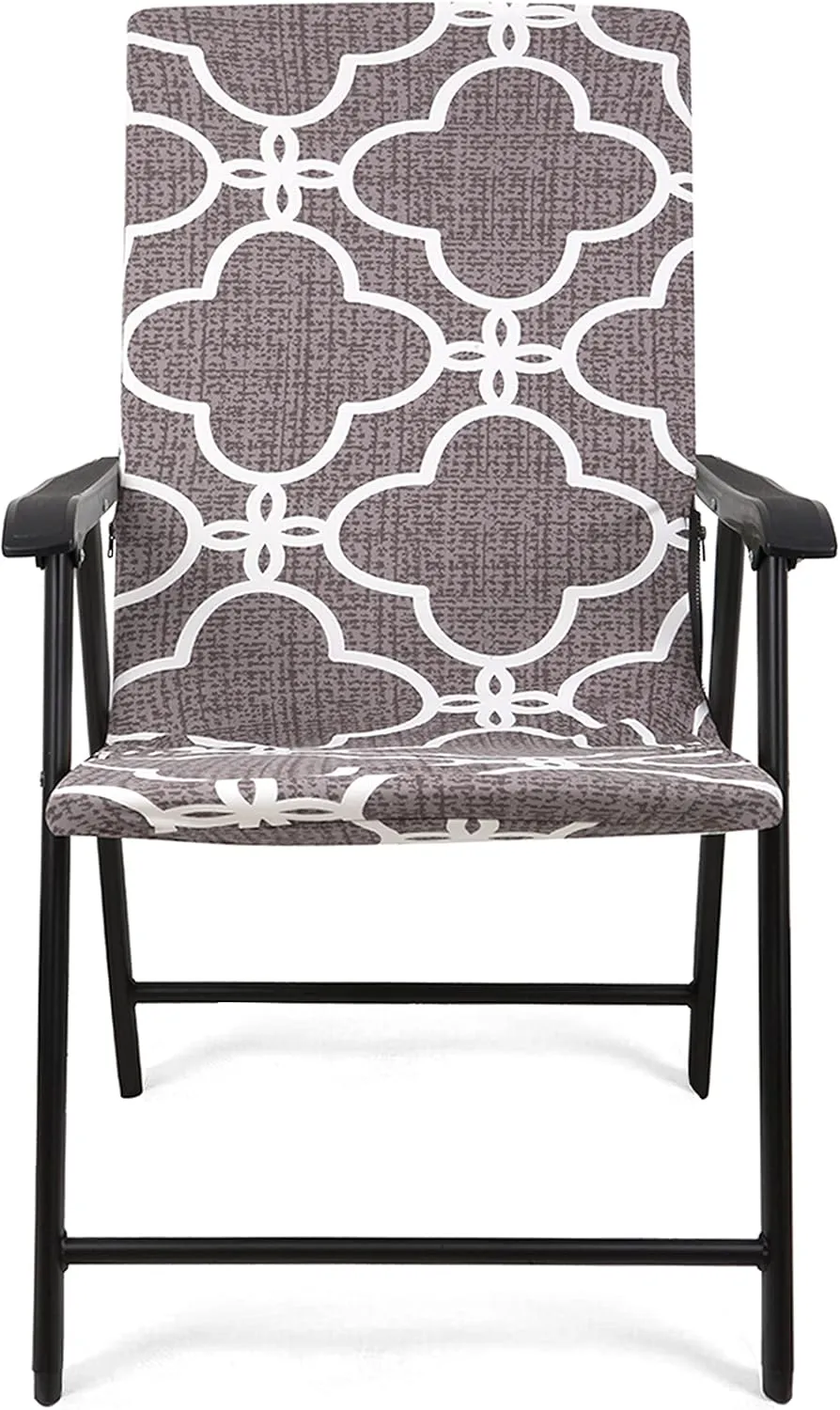 Deisy Dee Patio Dining Chair Covers, Outdoor Steel Sling Folding Chair Covers, Garden Metal Chair Covers (1, G)