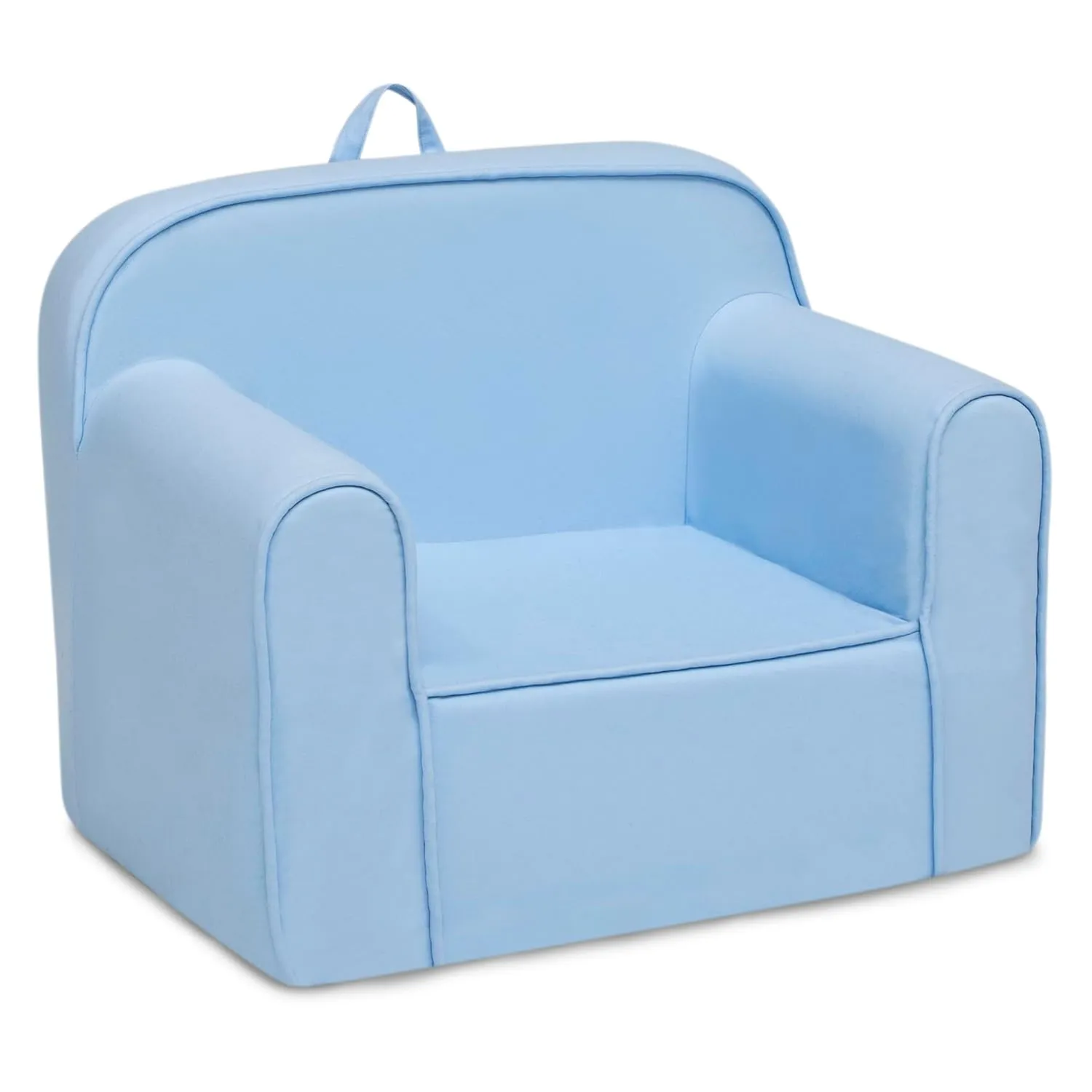 Delta Children Cozee Chair -Foam Kids Chair for Ages 18 Months and Up, Powder Blue