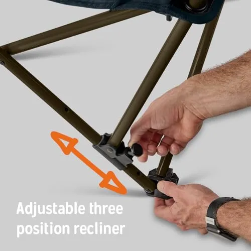 Deluxe Lounge Chair – Folding Outdoor Camp Chair, Insulated Cupholders