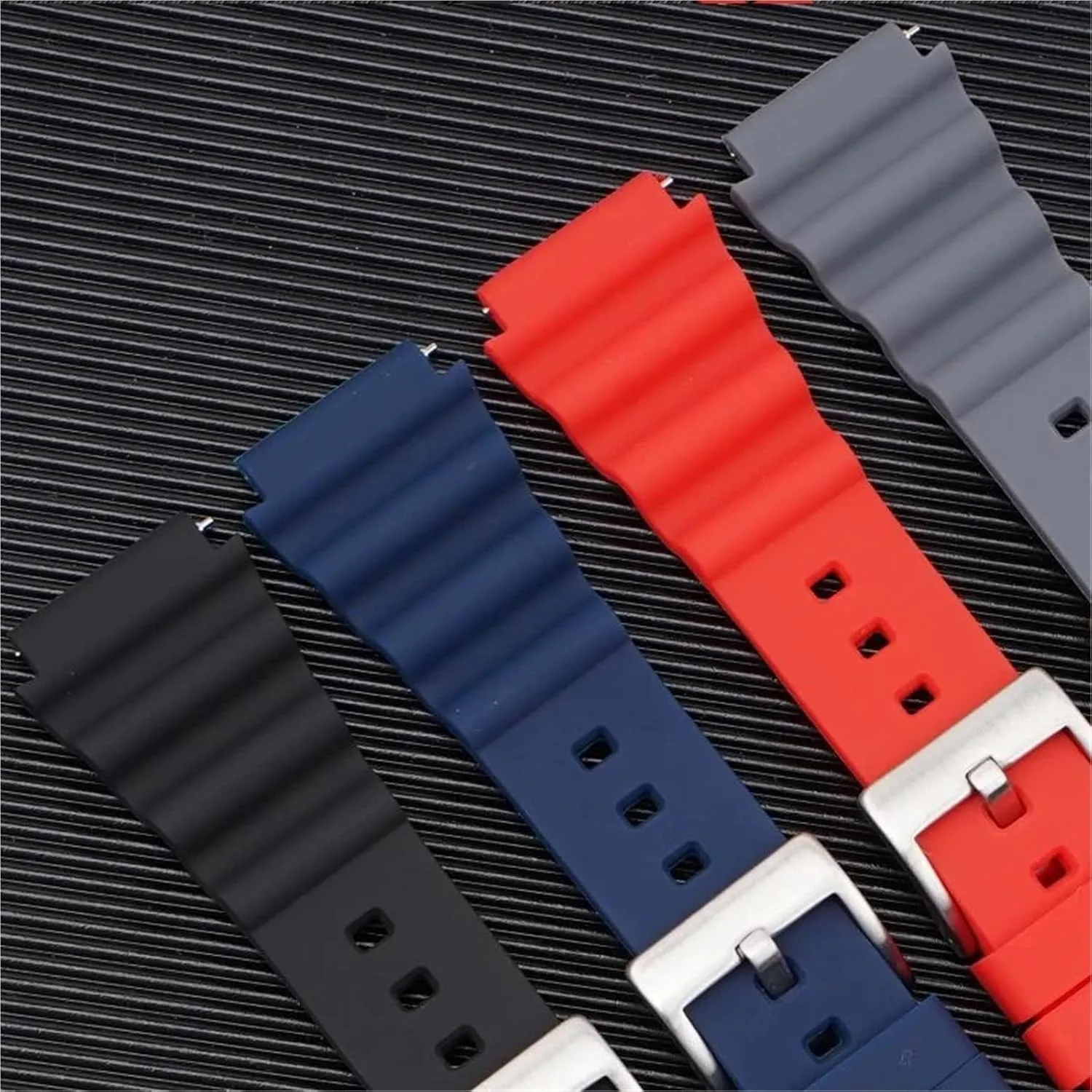 Diving Strap Watch Band Men Sport Waterproof Silicone Rubber Bracelet 20mm 22mm Quick Release For Men And Women