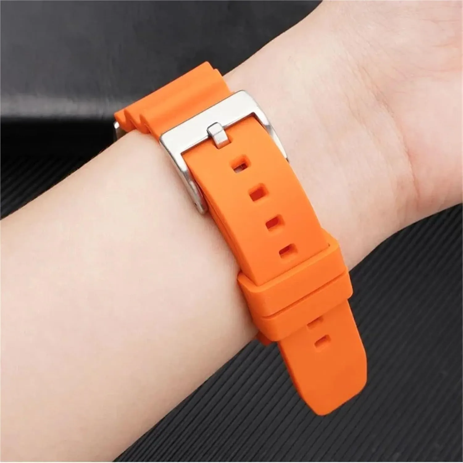 Diving Strap Watch Band Men Sport Waterproof Silicone Rubber Bracelet 20mm 22mm Quick Release For Men And Women