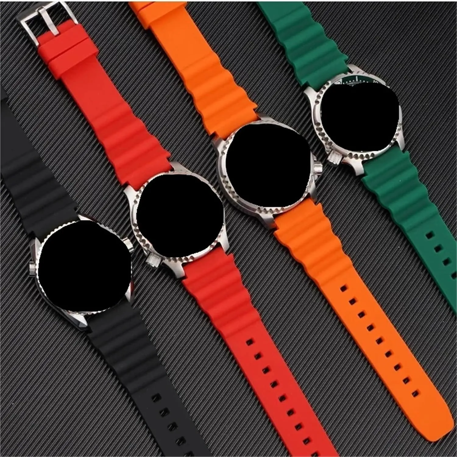 Diving Strap Watch Band Men Sport Waterproof Silicone Rubber Bracelet 20mm 22mm Quick Release For Men And Women