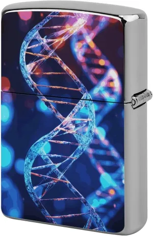 DNA Genetic Helix Lighter Case Waterproof Lighter Sleeve Lighters Protective Cover with Graffiti Design