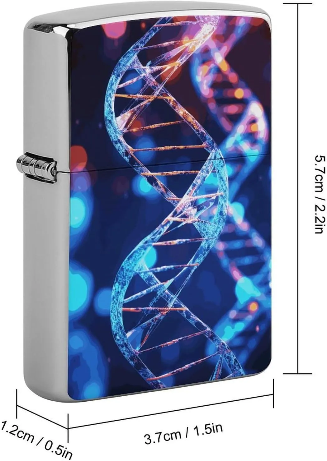 DNA Genetic Helix Lighter Case Waterproof Lighter Sleeve Lighters Protective Cover with Graffiti Design