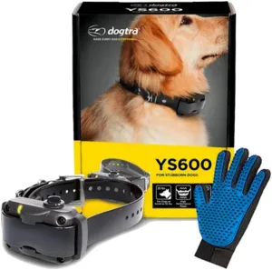 Dogtra YS600 No Bark Collar - Rechargeable, Waterproof, Durable, Lightweight - Personalize Stimulation Levels - Effective for Dogs of All Breeds and Temperaments - Bonus Grooming Glove Included