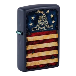 Don't Tread On Me Navy Matte Zippo