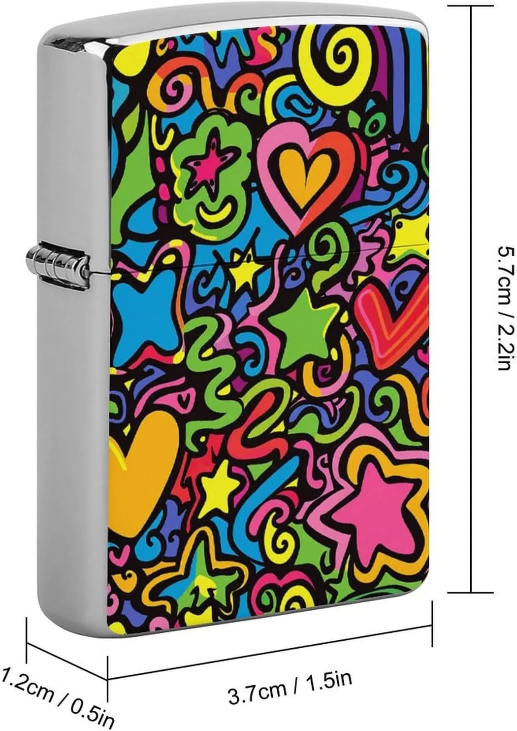 Doodles and Lines Lighter Case Waterproof Lighter Sleeve Lighters Protective Cover with Graffiti Design