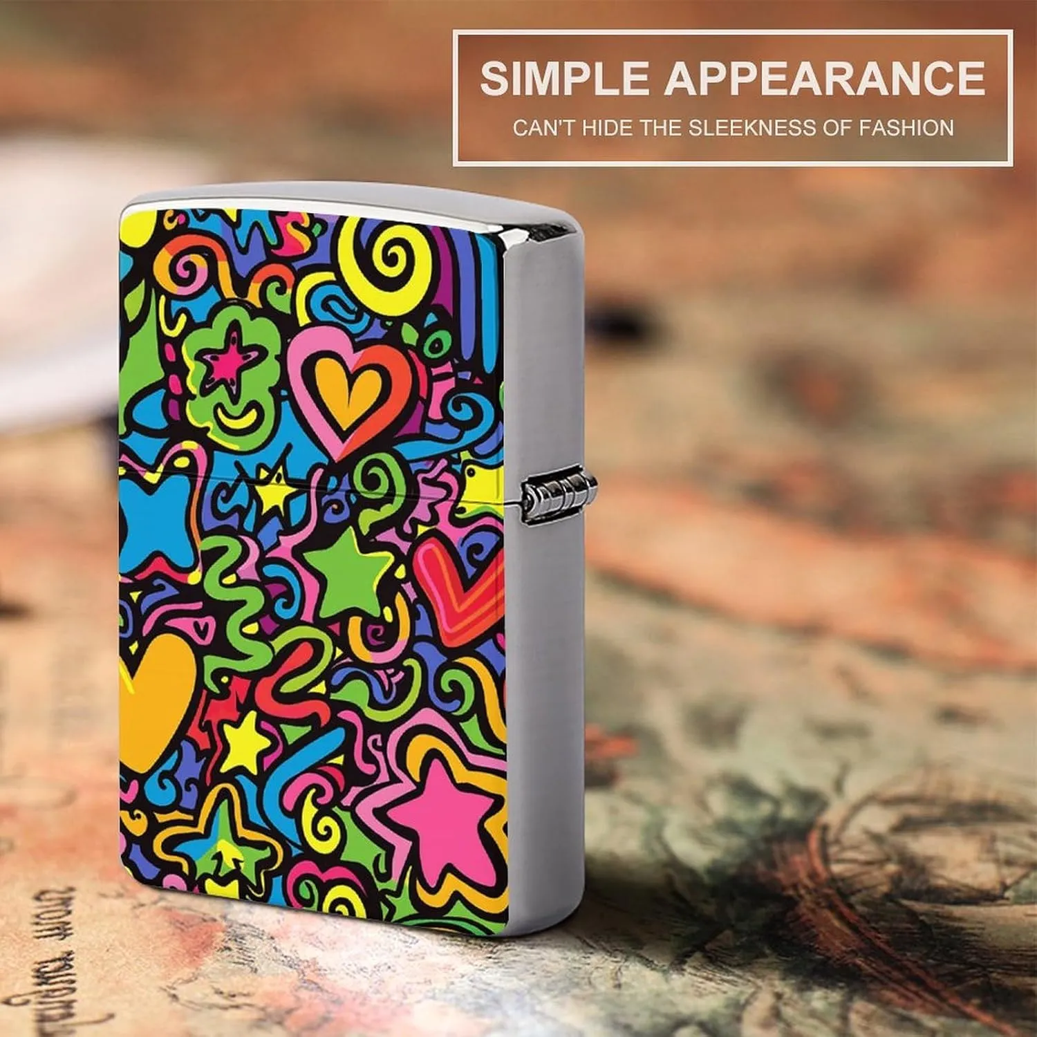 Doodles and Lines Lighter Case Waterproof Lighter Sleeve Lighters Protective Cover with Graffiti Design