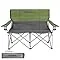 Double Camping Chair,Fully Padded Folding Loveseat,Portable Oversized Duo Chair