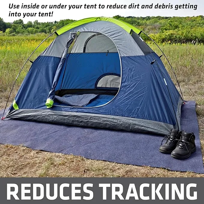 Drymate Tent Carpet Mat, Protective Waterproof Liner Keeps You Warm & Dry, Camping Floor Rug Accessory (60" x 74"), Durable, Lightweight, Soft & Comfortable, Trimmable Material (USA Made) (Charcoal)