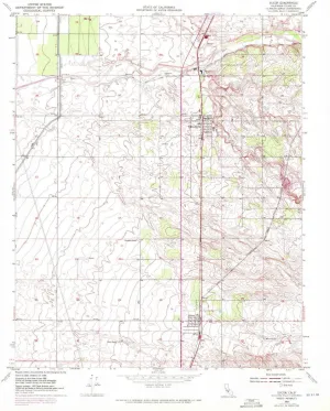 Ducor CA topo map, 1:24000 Scale, 7.5 X 7.5 Minute, Historical, 1952, Updated 1972, 26.8 x 22 in