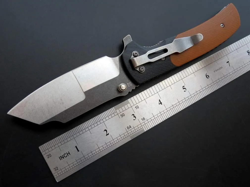 Eafengrow EF69 Pocket EDC Knife with Clip,Flipper Folding Knife for Camping Survival and Outdoor Activities Liner Lock. (EF69-brown)