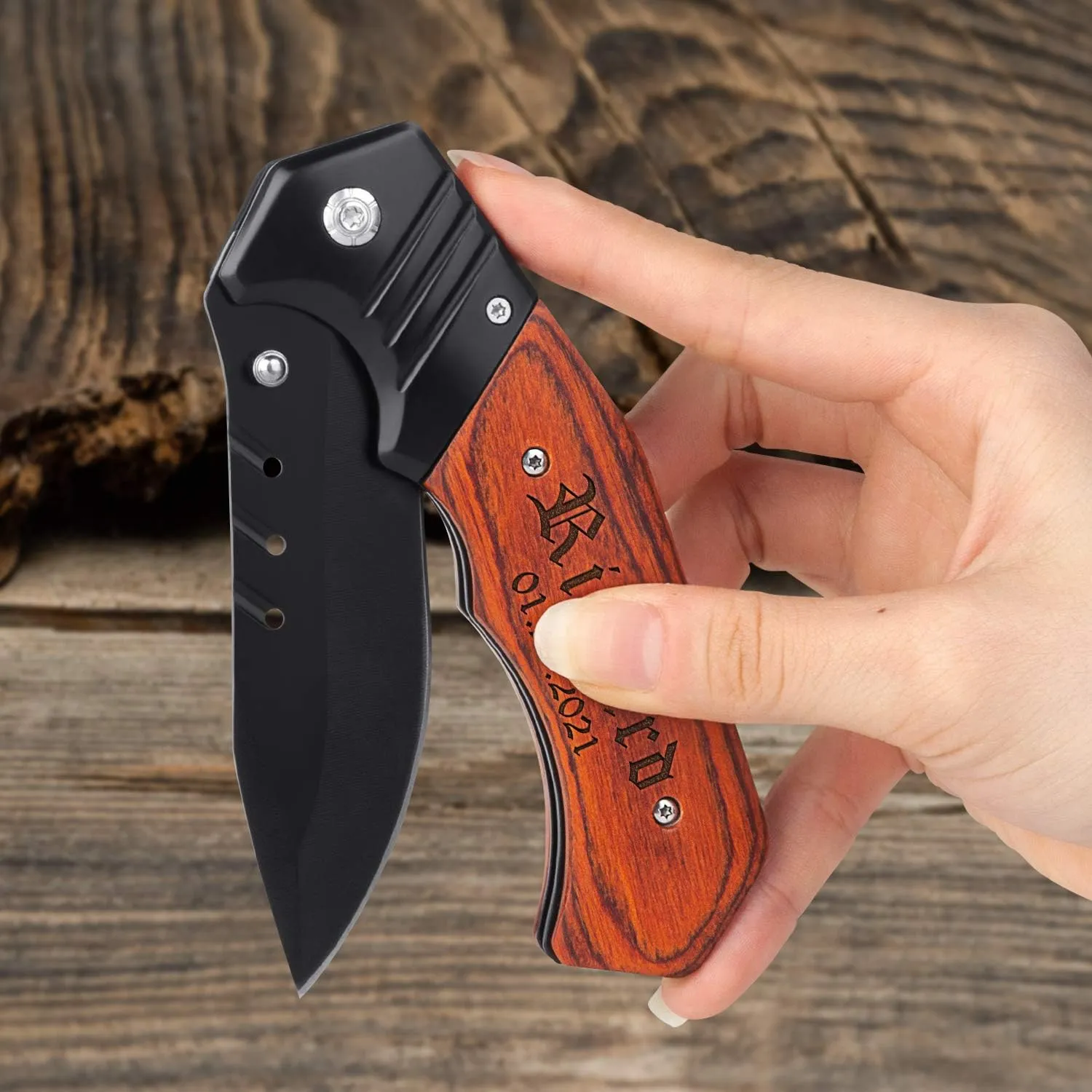 Engraved Pocket Knife With Gift Box - Custom Knifes For Husband