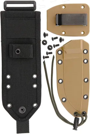 ESEE -4 Coyote Brown Molded Sheath, Clip Plate & Molle Back