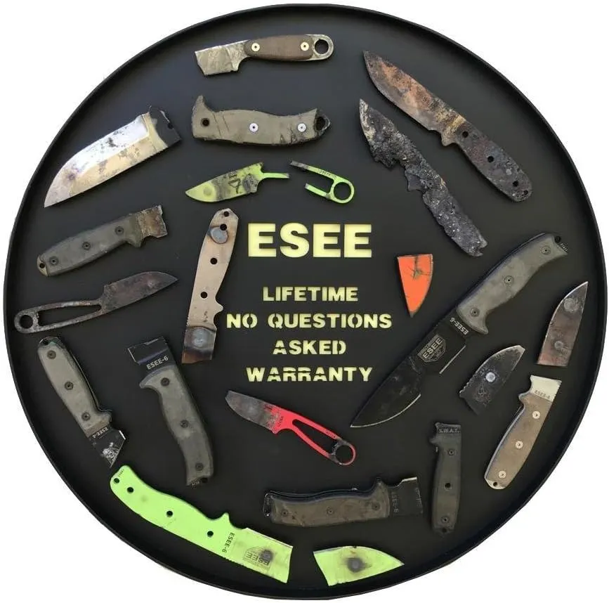 ESEE Izula Fixed Blade Knife w/Molded Polymer Sheath and Clip Plate