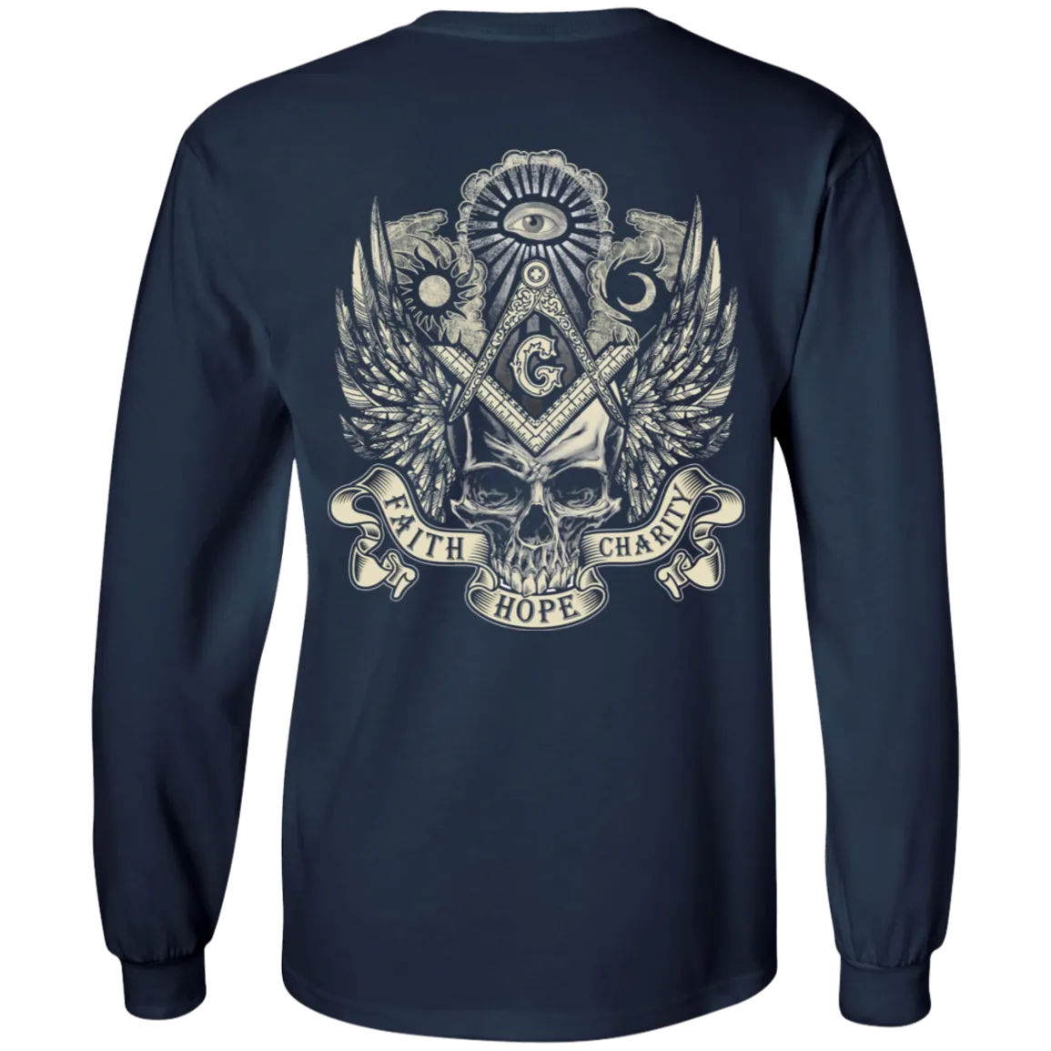 Faith Hope Charity Freemason Square & Compass Symbol