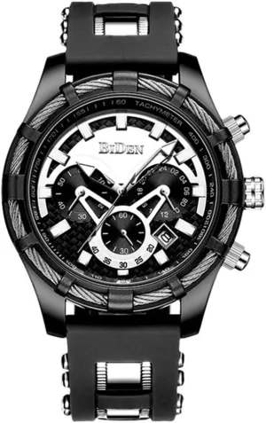 Fashion Sport Analog Quartz Clock for Men Multifunction Waterproof Chronograph Calendar Watches