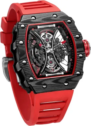 FEICE Men's Automatic Wrist Watch Sapphire Crystal Japanese Movement Skeleton Mechanical Watch Waterproof Sports Wristwatch - FM602