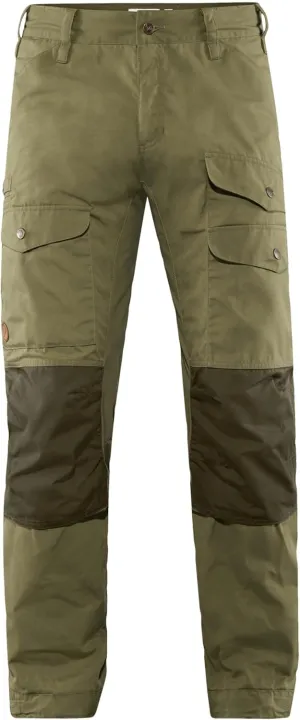 Fjällräven Vidda Pro Ventilated Trousers for Men – Cargo Pockets – Waistband with Loops – Bottom Cuffs Laurel Green/Deep Forest 54 (US Mens 37) R