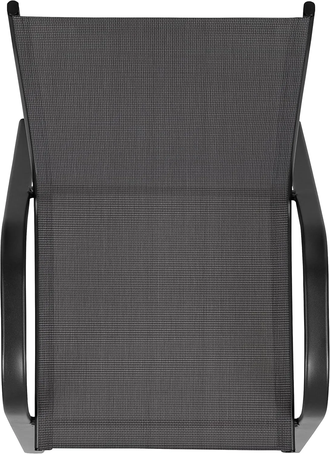 Flash Furniture Brazos Series Outdoor Stackable Patio Chairs with Flex Comfort Material, Stacking Outdoor Modern Sling Patio Chairs, Black (Pack of 4)