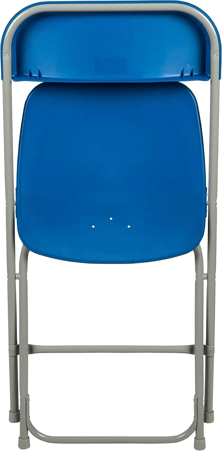 Flash Furniture Hercules Series Plastic Folding Chair - Blue - 4 Pack 650LB Weight Capacity Comfortable Event Chair-Lightweight Folding Chair