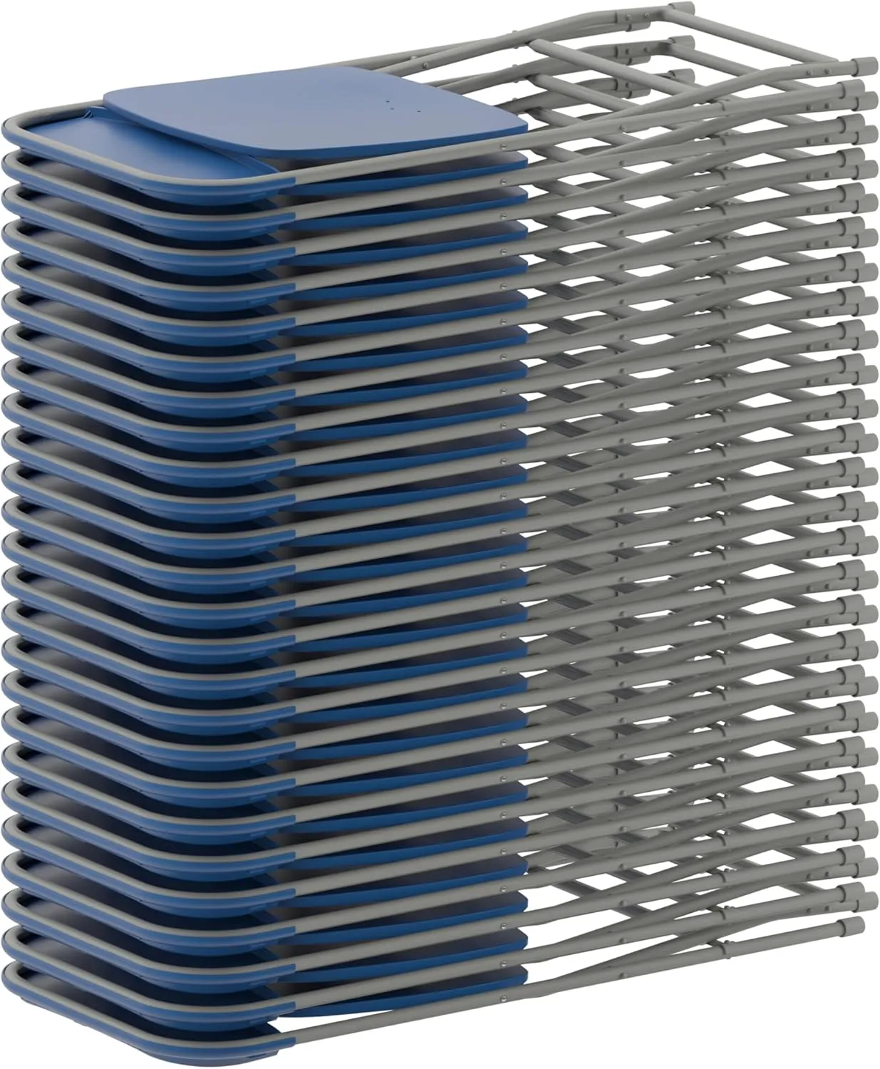 Flash Furniture Hercules Series Plastic Folding Chair - Blue - 4 Pack 650LB Weight Capacity Comfortable Event Chair-Lightweight Folding Chair
