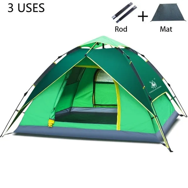 Flash pricing Tent person Tent Automatic Double Hiking Ultralight Hydraulic Outdoor Tents Picnic Opening Waterproof Reduced Quick 3-4 Layer Camping