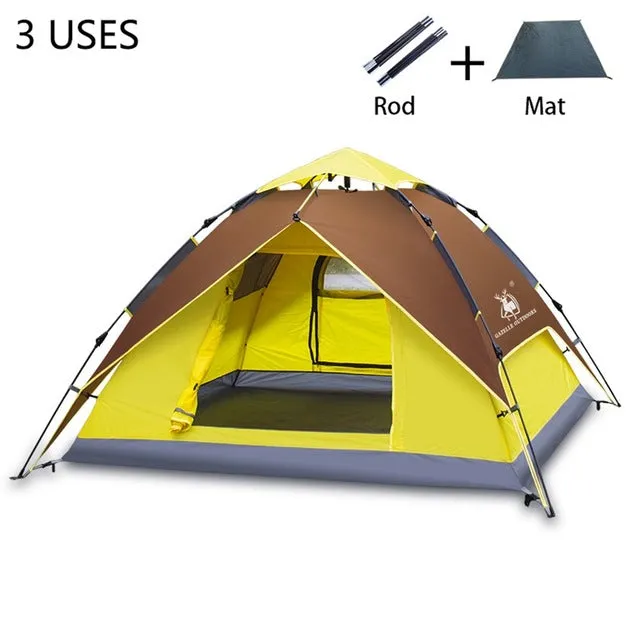Flash pricing Tent person Tent Automatic Double Hiking Ultralight Hydraulic Outdoor Tents Picnic Opening Waterproof Reduced Quick 3-4 Layer Camping