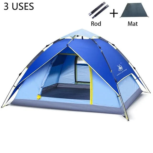 Flash pricing Tent person Tent Automatic Double Hiking Ultralight Hydraulic Outdoor Tents Picnic Opening Waterproof Reduced Quick 3-4 Layer Camping