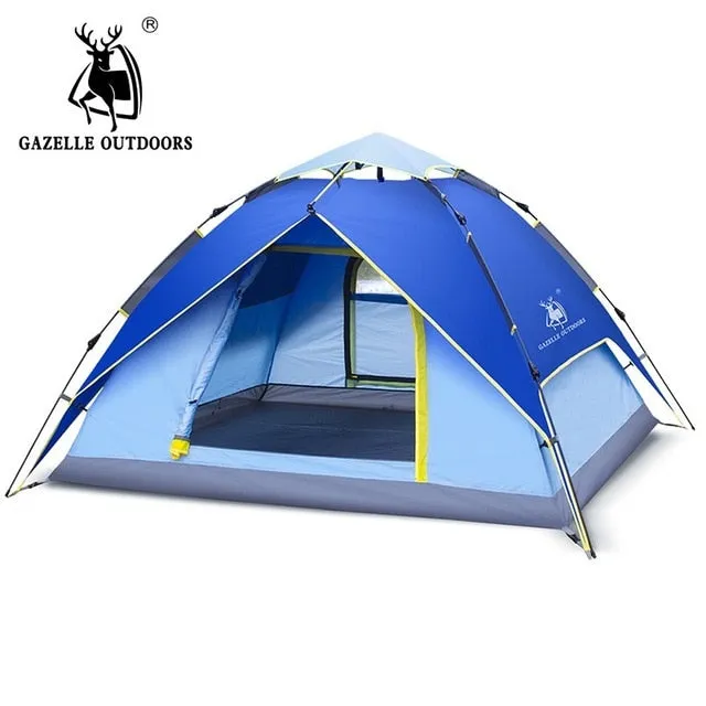 Flash pricing Tent person Tent Automatic Double Hiking Ultralight Hydraulic Outdoor Tents Picnic Opening Waterproof Reduced Quick 3-4 Layer Camping