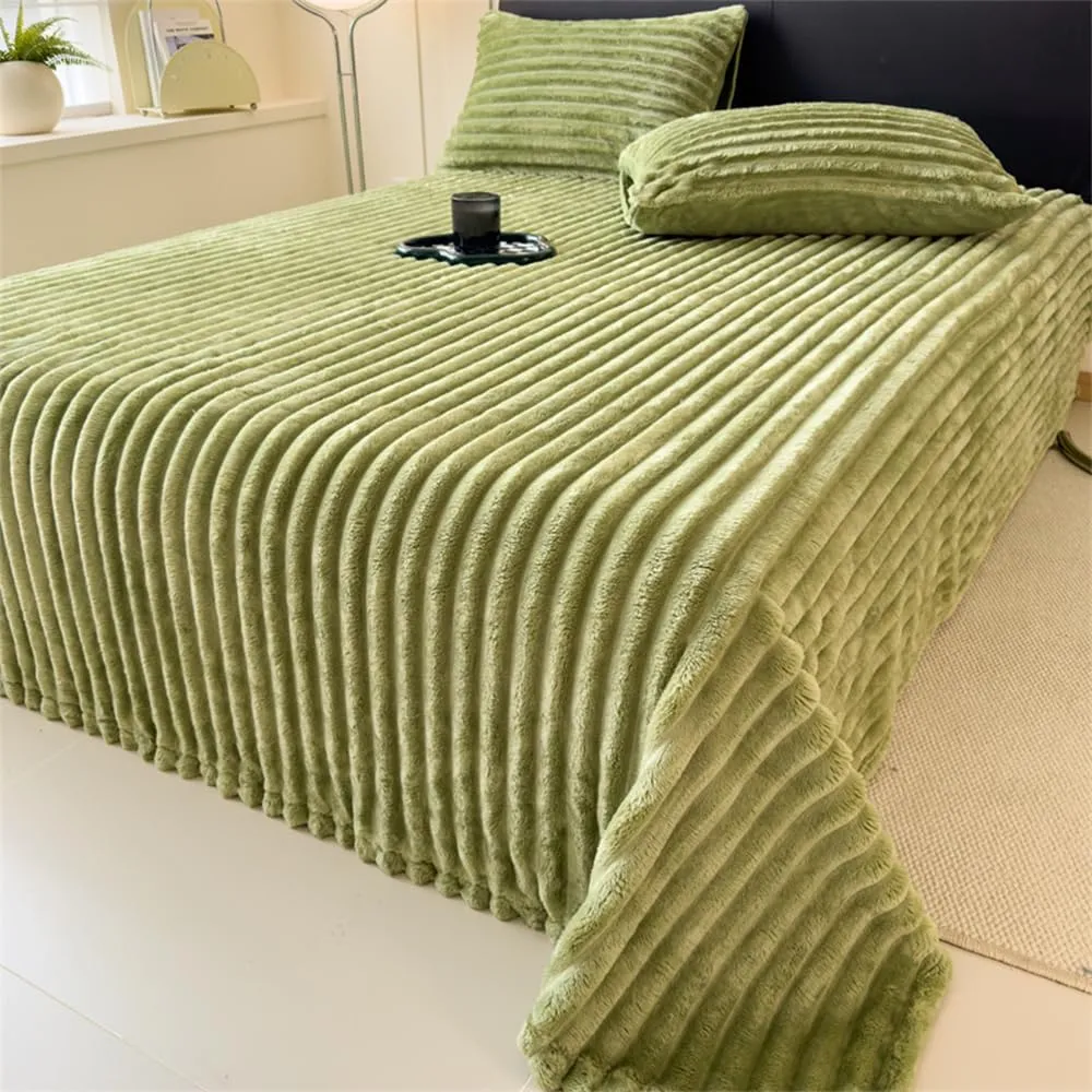 Fleece Throw Blanket for Couch Or Bed - 3D Stripe Jacquard Decorative Blankets - Cozy Soft Lightweight Fuzzy Flannel Blanket Suitable for All Seasons,B,Twin(60"x79")