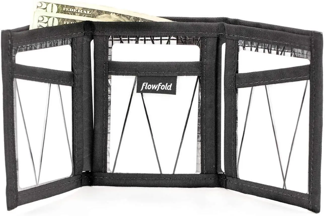 Flowfold Recycled Sailcloth Trifold Minimalist Wallets for Men/Women - Durable Slim Wallet & Trifold Wallets Made in USA