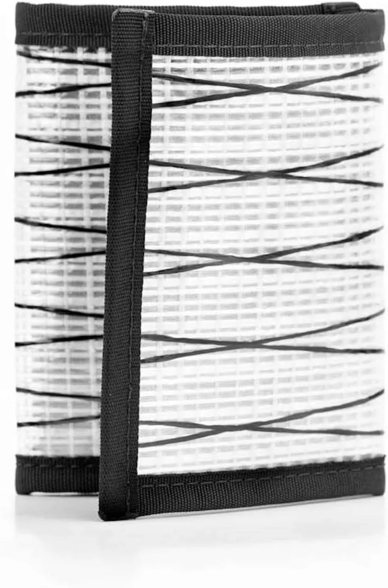 Flowfold Recycled Sailcloth Trifold Minimalist Wallets for Men/Women - Durable Slim Wallet & Trifold Wallets Made in USA