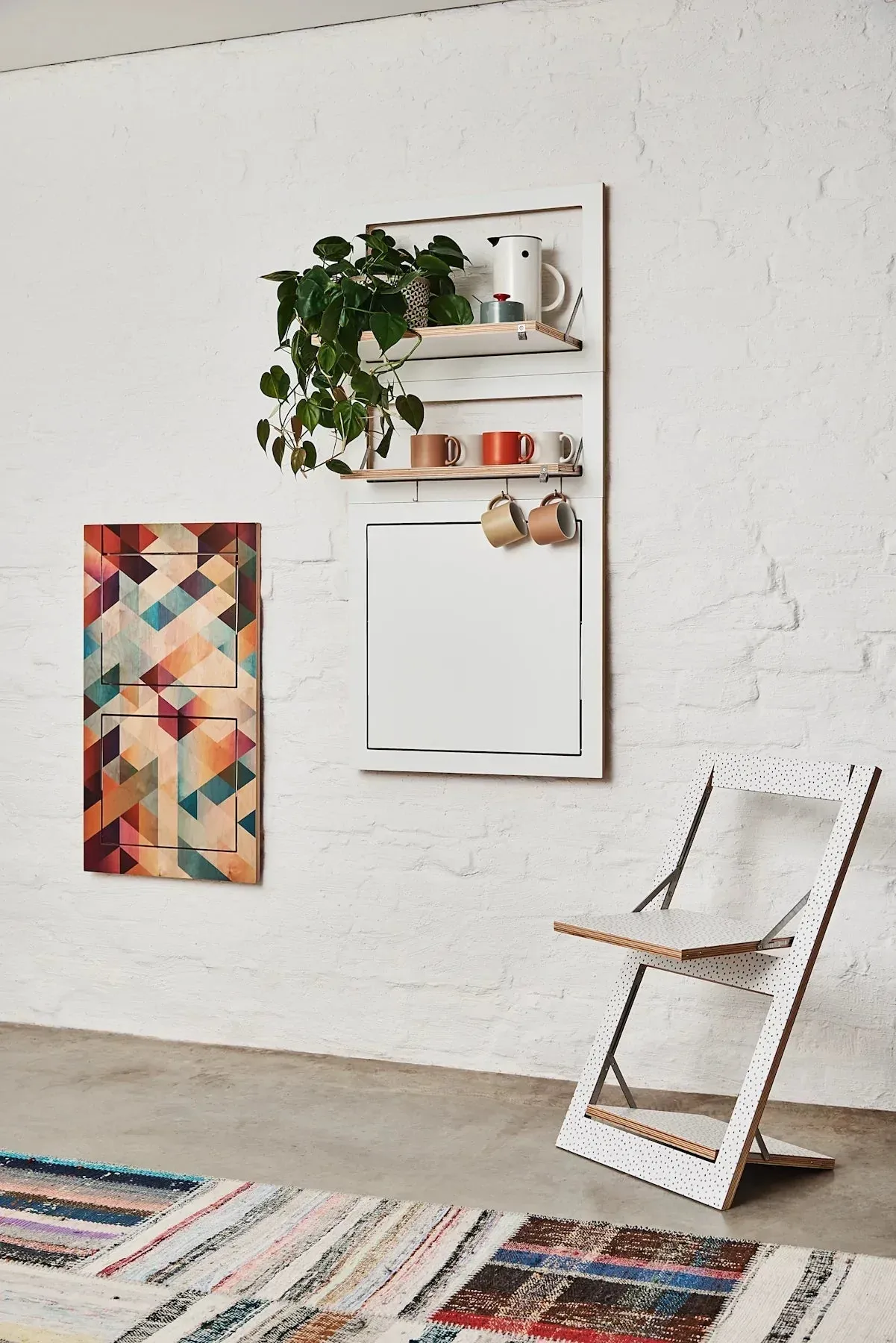 Fläpps Folding Chair – Messerblumen (on Birch)