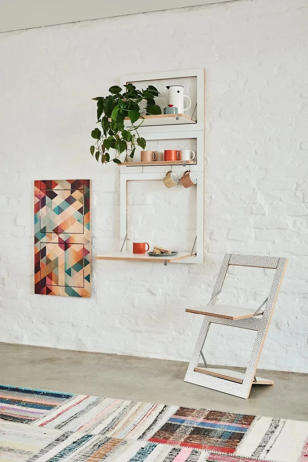 Fläpps Folding Chair – Messerblumen (on Birch)