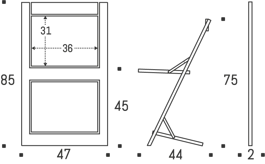 Fläpps Folding Chair – Messerblumen (on Birch)