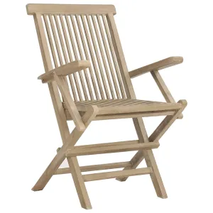 Folding Patio Chairs Outdoor Lawn Chair Furniture Gray Solid Wood Teak