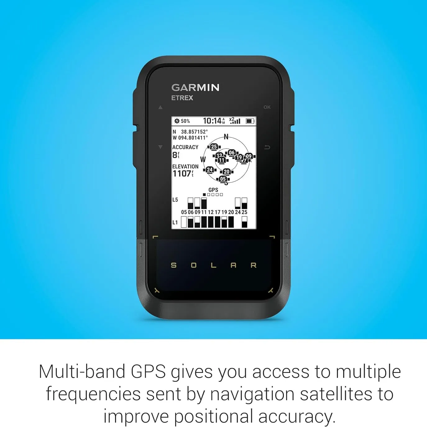 Garmin eTrex Solar Powered GPS Handheld Navigator | Track your Location and Waypoints