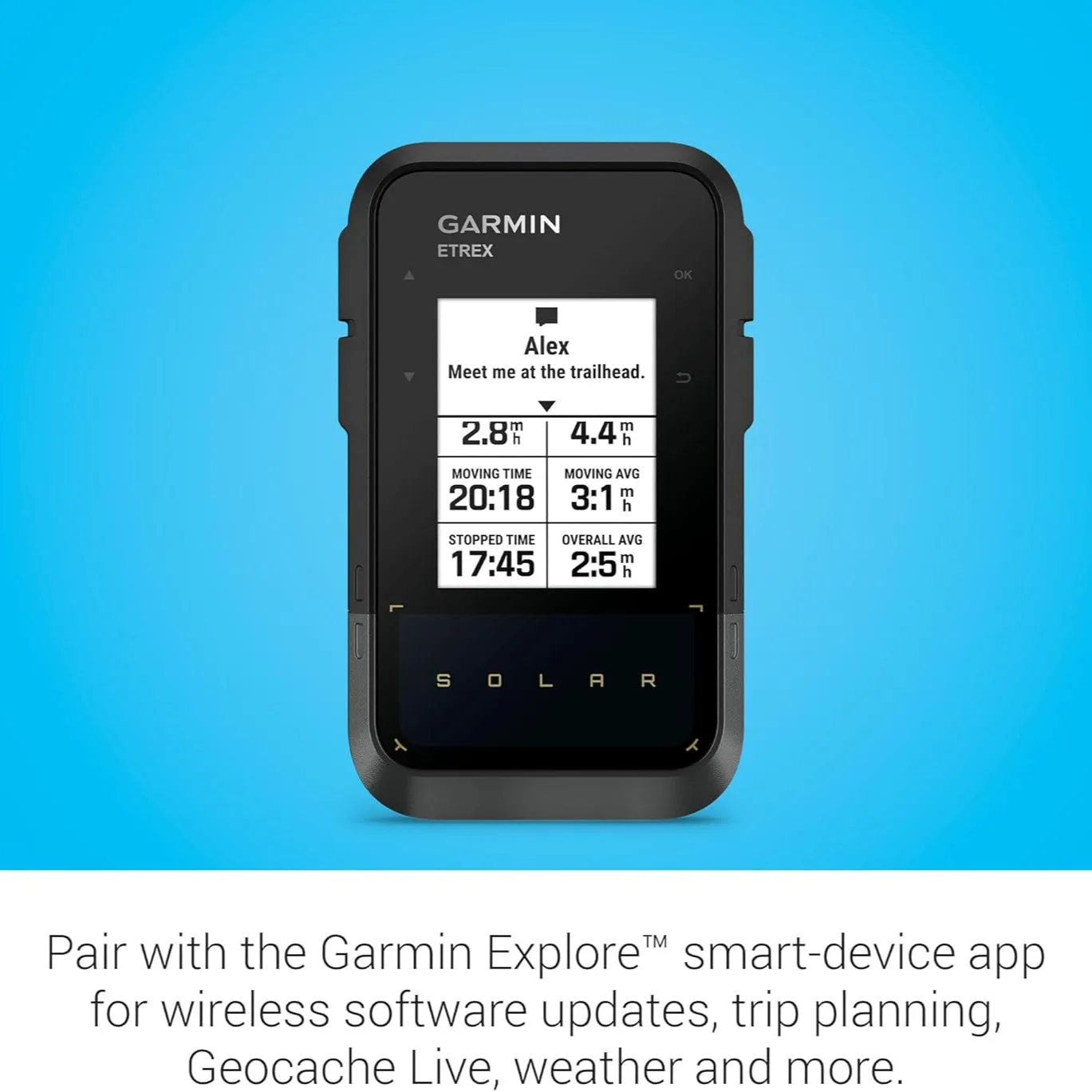Garmin eTrex Solar Powered GPS Handheld Navigator | Track your Location and Waypoints