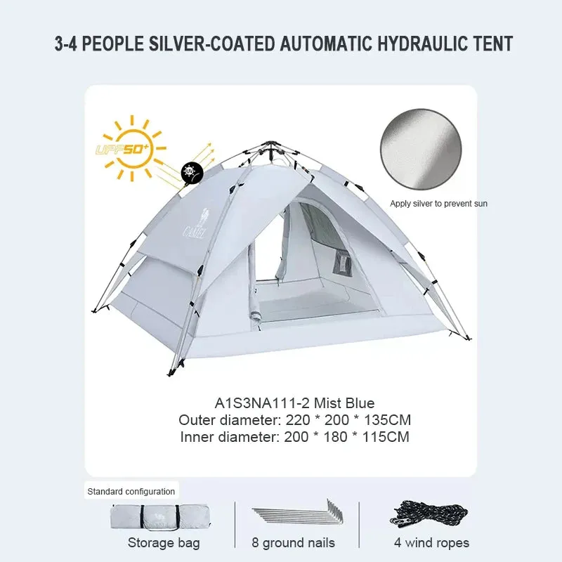 GOLDEN CAMEL 4 Person Camping Tents Travel Outdoor One-touch Tent Sun Protection Automatic Beach Tent Camping Equipment 텐트