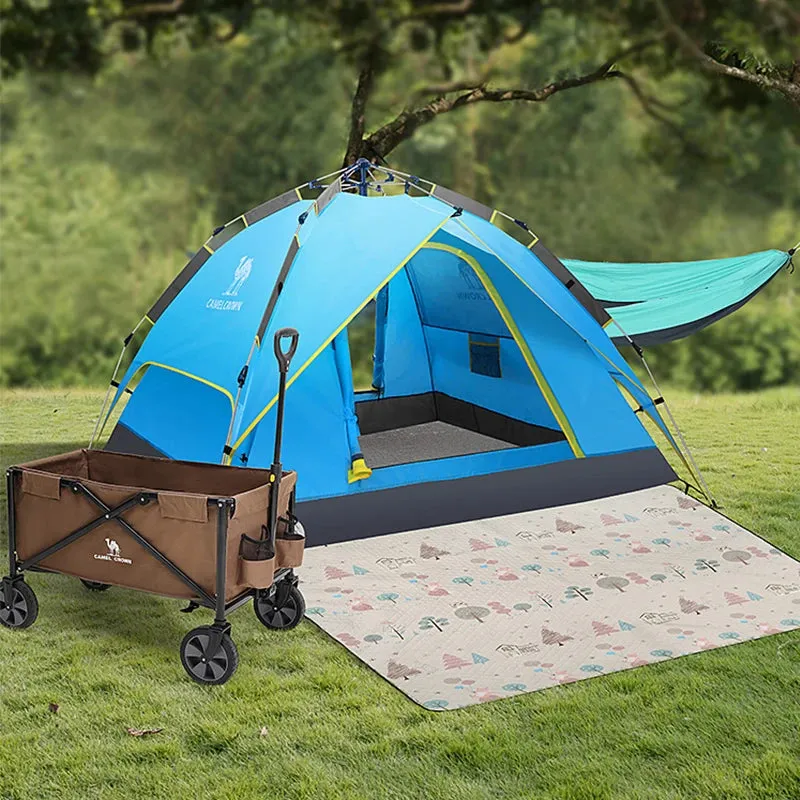 GOLDEN CAMEL 4 Person Camping Tents Travel Outdoor One-touch Tent Sun Protection Automatic Beach Tent Camping Equipment 텐트
