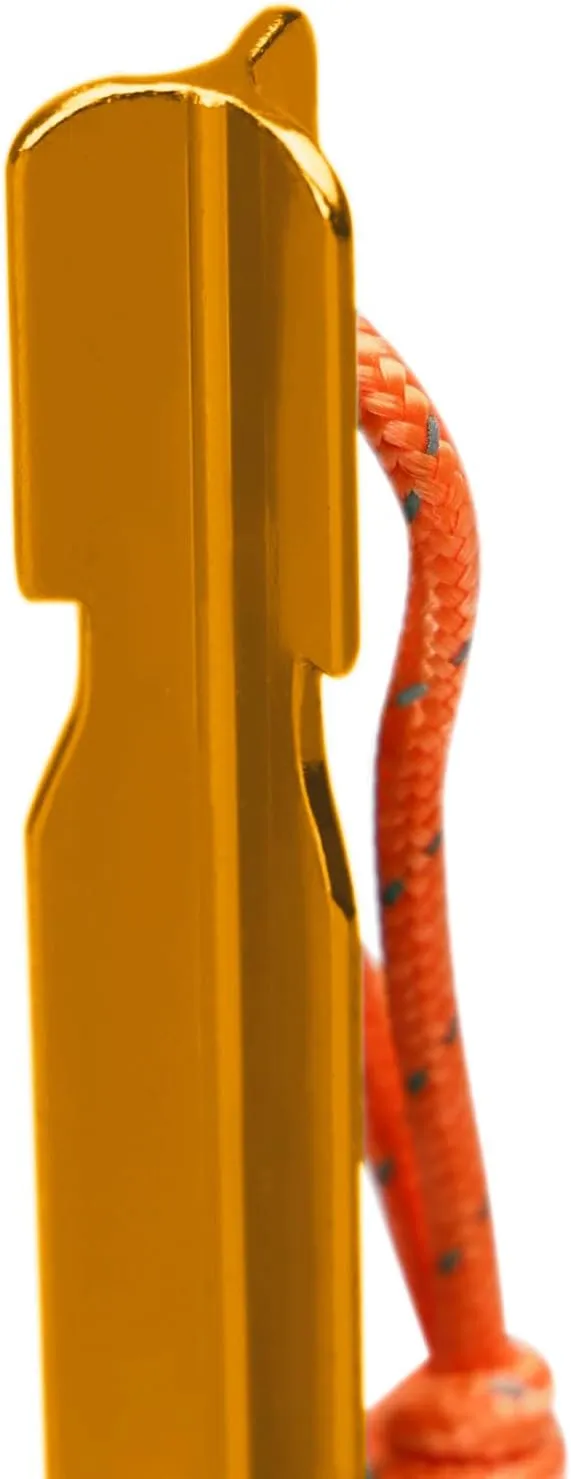 Grassman 16 Pack Tent Stakes, 7075 Aluminium Tent pegs, Heavy Duty Lightweight Ground Pegs, Durable and Safe Metal Camping Spikes, Orange